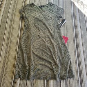 Sequin Hearts Moss Green Mandala Mini Dress